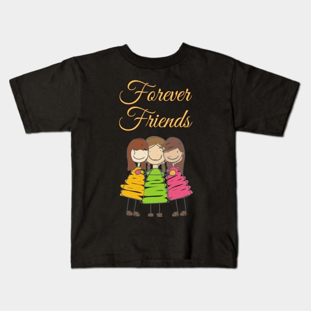 Forever Friends Kids T-Shirt by Rusty-Gate98